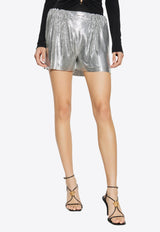 Metal Mesh Mini Shorts