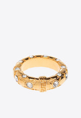 Crystal Metal Mesh Ring