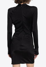 Safety Pin Fitted Mini Dress