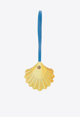 Seashell Leather Charm with Medusa Stud