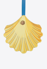 Seashell Leather Charm with Medusa Stud