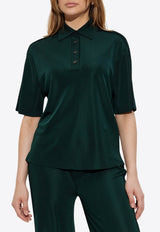 Logo Embroidered Knitted Polo T-shirt