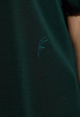 Logo Embroidered Knitted Polo T-shirt