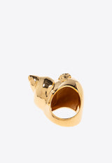 Shell Motif Brass Ring