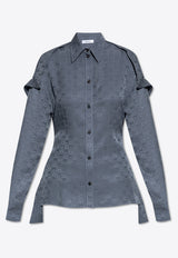 All-Over Monogram Button-Up Shirt