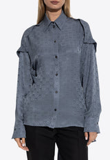 All-Over Monogram Button-Up Shirt