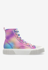 Airbrush Canvas High-Top Sneakers