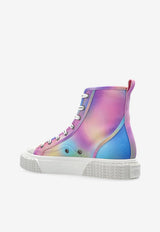Airbrush Canvas High-Top Sneakers
