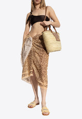 Animal Print Frayed Pareo