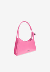 Glam Claw Clip Leather Shoulder Bag