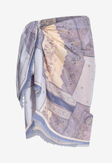 Bandana Print Frayed Pareo