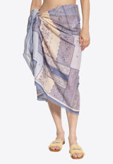 Bandana Print Frayed Pareo