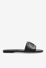 Marc Jacobs Snapshot Flat Sandals in Smooth Leather Black 2P5FSA001F12 0-001