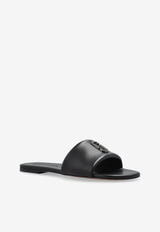 Marc Jacobs Snapshot Flat Sandals in Smooth Leather Black 2P5FSA001F12 0-001