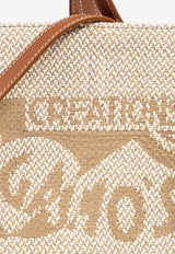 Medium Jacquard Canvas Tote Bag