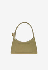 Glam Claw Clip Leather Shoulder Bag