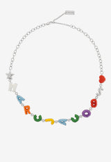 Color Balloon Logo Chain Necklace