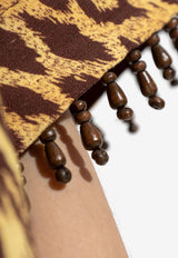 Leopard Print Beaded Blouse