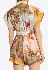 Ascension Linen Cuffed Playsuit