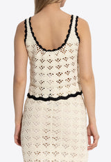 Rhiannon Crochet Knit Tank Top