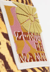 Animal Print Fringed Mini Skirt