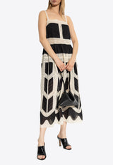 Rhiannon Lace-Trimmed Midi Dress