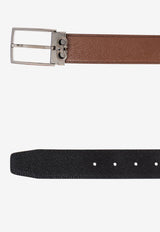 Ferragamo Reversible and Adjustable Gancini Belt Brown 67A037 DOUBLE ADJUS 709528-RADICA