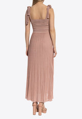 Lucky Metallic Tie Maxi Dress