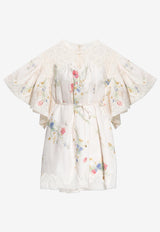 Lucky Lace-Trimmed Mini Dress