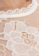 Lucky Lace-Trimmed Mini Dress