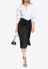 Knotted Asymmetric Midi Skirt
