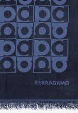 Gancini Motif Optical Shawl