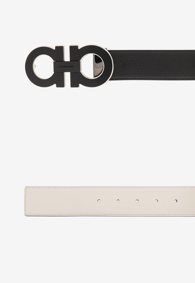 Ferragamo Double-Sided Belt - Black 670566 DOUBLE ADJUS 786334-NERO