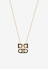 Four Gancini Pendant Chain Necklace