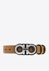 Double Gancini Leather Bracelet