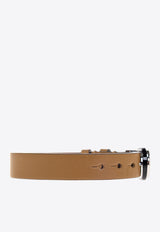 Double Gancini Leather Bracelet
