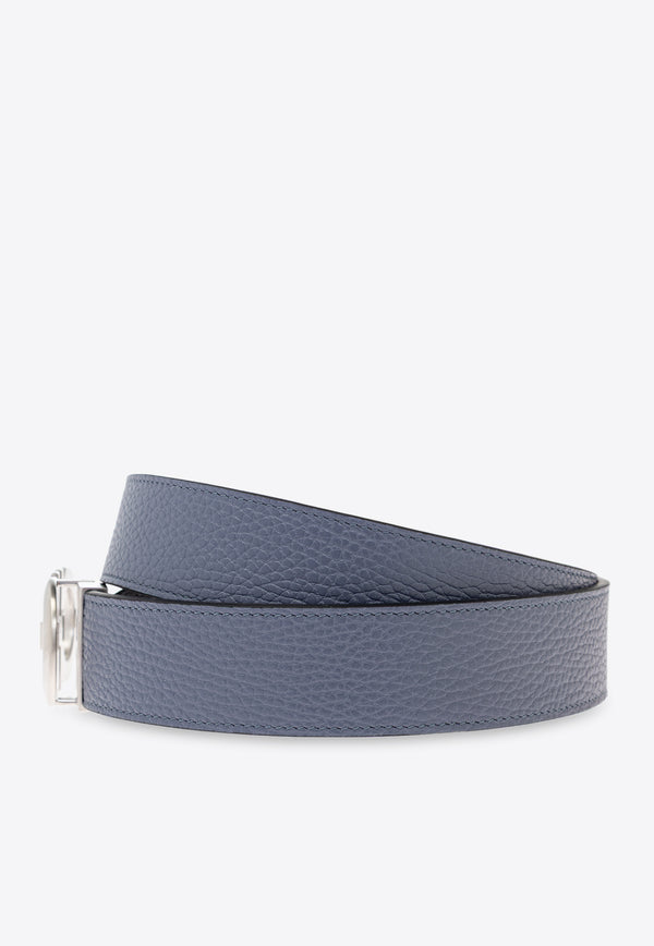 Ferragamo Reversible Gancini Leather Belt 675542 DOUBLE ADJUS 785962-GRAPHITE