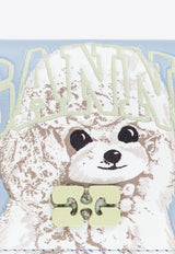 GANNI Dog Print Cardholder Light Blue A6777 5898-326