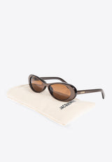 Jacquemus Nuvola Oval Sunglasses Brown JAC135 0-C3SUN