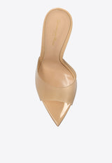 Gianvito Rossi Elle 105 Pointed-Toe Plexi Sandals Beige G11900 15RIC-GSVNUNU