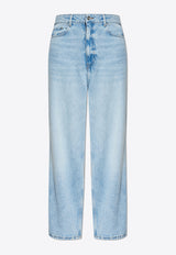 Faded Wide-Leg Jeans
