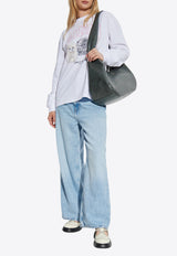 Faded Wide-Leg Jeans