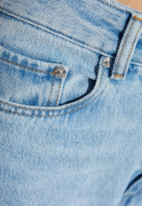 Faded Wide-Leg Jeans