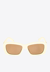 Jacquemus CroisiÃ¨re Square Sunglasses Brown JAC60 0-C6SUN