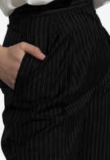 Sesamo Pinstriped Tailored Wool Pants