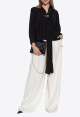 Leonida Foulard Collar Silk Blouse
