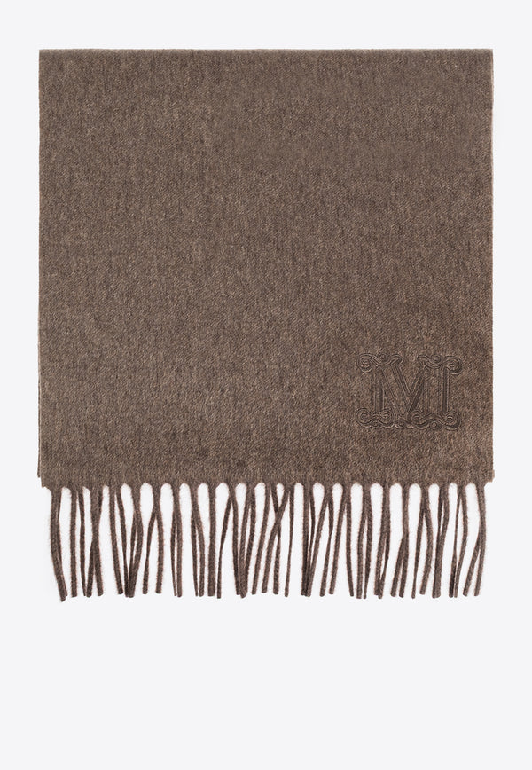 Max Mara Wsdalia Monogram Embroidered Cashmere Scarf WSDALIA 2524546311-037