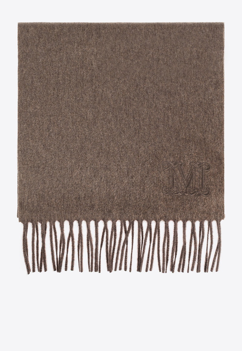Max Mara Wsdalia Monogram Embroidered Cashmere Scarf WSDALIA 2524546311-037