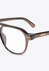 Jacquemus Aviator-Framed Optical Glasses Transparent JAC139 0-C3OPT