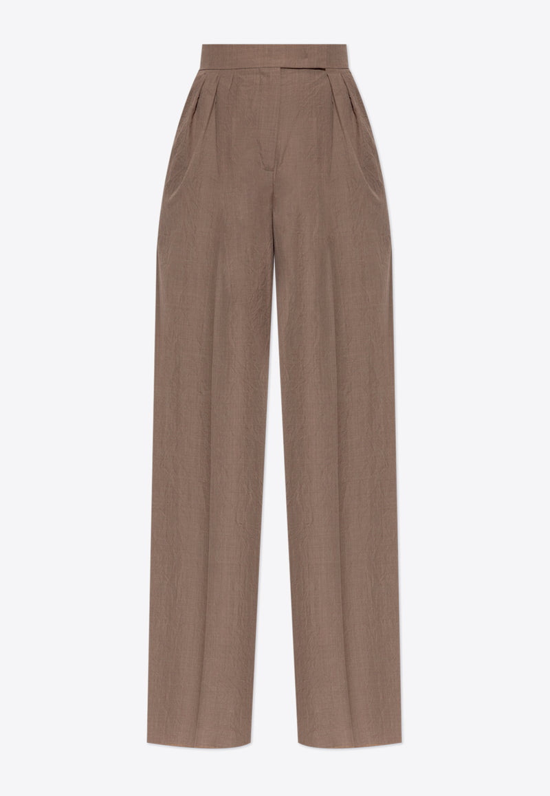 Max Mara Teruel Wide-Leg Pleated Wool Pants TERUEL 2521136081-005